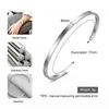 Bangle 8pcs / design Anpassa personliga gåvor ID Bangles för älskare gravnamn Rostfritt stål Mantra Armband