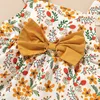 Baby Girl Clothes Set Summer Toddler Kids Floral Ärmlös Bow Top Shorts Headband 3pcs Baby Clothing Set Girls Outfits 334 Y2