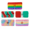 Scatola di cancelleria Fidget Toys Push Bubble Antistress Custodia per decompressione per bambini Astuccio per matite