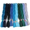 Hair Extension Jumbo Braid Hair 24 Inch Synthetic Braiding monochrome solid color High temperature silk pigtail