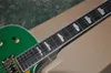 Gitara elektryczna z zielonej części ciała z żółtym pickguard, palisandar podstrunnicą, złoty sprzęt, zapewniają dostosowane usługi