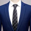 Herenpakken Blazers 2021 Winterstijl Mode Blauwe Jas Dikke Warme Jassen Formele Wear Office Three Pieces (Jack + Pants + Vest)