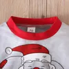 Crianças Natal cosplay vestuário meninos e meninas Papai Noel de manga comprida top + calças chapéu três peças terno