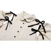 Vintage Mahkemesi Tarzı Bluz Kadınlar Kısa Gömlek Sonbahar Tasarımcı Yeni Stil Fener Kollu Zarif Chic Blusas Oymak SL250 210225