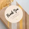 500pcs Roll 1.5inch Thank You Business Adhesive Stickers Paper Label Holiday Package Bag Baking Envelope Decor