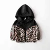 Baby Spring Autumn Clothing Infant Kids Boy Girl Coats Long Sleeve Fall Leopard Patchwork Hooded Jackets Zipper Outfit 211204