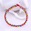 Épais brésilien népal arc-en-ciel lesbienne LGBT Pride Gay Pride tissé corde tressée brin amitié Bracelet enfants cadeau 503 Y2