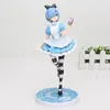 Anime-Figur Spielzeug Re: Leben in einer anderen Welt als Null Ram Figur Sexy Mädchen Rem Desktop-Dekoration Actionfigur Modell 21-25CM C0220