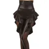 Taille haute sexy faux cuir leggings femmes gothique pantalon noir discothèque combinaison dame gril punk catsuit pantalon de fête 211215