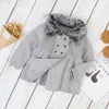 LZH 2021 Otoño Infantil Cuello de piel Chaqueta de punto para ropa de bebé Abrigo recién nacido para bebés Chaqueta de invierno Niños Bebé Ropa exterior H0909