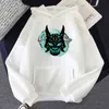 Sweats à capuche pour hommes Sweatshirts Genshin Impact Xiao Masque Fangs Sweat à capuche graphique Unisexe Hip Hop Streetwear Sweat-shirt à manches longues Poche Kpop Graffiti Style Tops Y1213