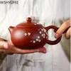 Chinese new Teapot Pure Handmade Plum blossom Xi Shi Pot Purple Clay Tea set kettle 188 Ball Hole filter 240ml6035922