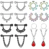 Barbell CZ Hartvorm voor Vrouwen Meisjes Tong Ring Piercing Lichaam Sieraden Tepel Schild Ringen Set251x