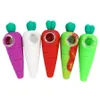 Pipes à fumer pipe à main plates-formes pétrolières silicone bong dab cire bongs mélange de carottes couleurs pour fumée crème cigarette tabac