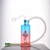 Wholesale New mini glass oil burner bong mix colorful pyrex thick glass oil rig water bong with s oil bowl and hose