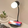 L4 3 in 1 Flexible LED Desk Lamp USB Charging with Wireless Charger BT Speaker Tablet Light Smart Touch Dimmer HD Sound
