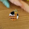 10st Cartoon Metal Enamel Charms Boy Cat Big Clock Pendants DIY Bracelet Örhängen Sök efter smycken Gör tillbehör