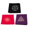 60x60cm Velvet Tarot Tablecloth Altar Wicca Pentacle Sun Embroidery Board Game