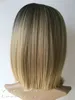 Мода синтетические афро-парики BOB Короткие прямые стрижки Блондинка натуральный косплей для черных женщин Полные парики Парики Preehority Frightfactory Direct