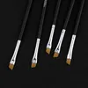 Eyelash Curler 5Pcs/set Black Eyebrow Inclined Flat Angled Brush Eyeliner Eyeshadow Eye Brow Makeup Tool Professional Women Cosmetic Tools