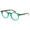 Quadros de óculos de marca Round Myopia Glasses Retro Reading Frames Homens Mulheres verdadeiras Eyewear de moldura óptica de renascimento vintage