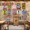 10000+ Styles Tin Sign Warning No Stupid People Toilet Kitchen Bathroom Family Rules Bar Pub Cafe Restaurant Metal Signs Vintage Tin Sign