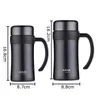 500/600 ml Mode Roestvrijstalen vacuümflessen Mannen Zakelijke Thermos voor Thee Water Mok Infuser Bottle Office Thermal Cup 210615