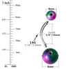 배꼽 반지 다채로운 배꼽 피어싱 스테인레스 스틸 배꼽 링 바 Ombligo 섹시한 스터드 여성 바디 쥬얼리 선물