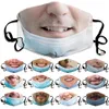 face mask adult printing hanging ears cotton funny masks men women dust-proof and anti-haze facemasks washable