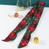 Bandeau de noël flocon de neige rayé arc tête cerceau pour accessoires de cheveux décorations de noël pour la maison cadeaux de noël Noel Natal