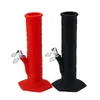 2021 Silica gel creative hookah pot Smking Accessories Metal pipe gun barrel Solid color and colors silicone pipoe