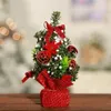 Dekoracje świąteczne 2021 Dekoracji Drzewo Mini Xmas Festival Tabela Miniaturowy Ornament Rok Rok Prezent