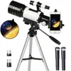 Télescope astronomique professionnel monoculaire 150X réfraction longue-vue de voyage en plein air avec trépied pour débutants