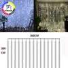 Coversage Christmas Led Lights Curtain Garland 3X3M LED String Fairy Decorative Outdoor Indoor Home Wedding Decoration Net Light 211122