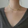 Chokers 2021 Fashion Paperclip Chain Necklace Women Retro Gold Color Thick Lock Choker Necklaces For Jewelry Gift5309536