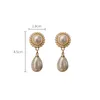 AFSHOR 2022 orecchini pendenti di perle bianche eleganti con fascino coreano di nuova moda per le donne regalo gioielli orecchini da sposa rotondi dorati bohémien