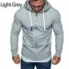 Men's Hoodies & Sweatshirts Mens Plus Size Tracksuit 2021 Autumn Winter Drawstring Pocket Hooded Sweatshirt Long Sleeve Zip Slim Coat Male J