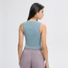 LU LU Yoga débardeur sous-vêtements hauts de sport vêtements de sport femmes antichoc course rassemblé Fiess gilet couleur unie chemises Blouses