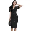 Herfst Lente V-hals Kant Splice Potlood Jurk Dames Korte Mouw Slanke Schede Beroep Jurken Elegante Ol Work Vestidos 210529