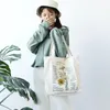 Saklama torbaları tuval çanta Kore versiyonu kadın omuz moda pamuk dikey model baskı alışveriş