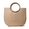 Сумки для талии высококлассная соломенная сумка с твердой деревянной сумочкой 2021 Модная простая суммарная плечо-мессенджер модная женщина