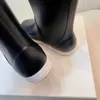 Les Bottes De Pont Naturalne Guma Mieszkanie Połowa Buty Kobiety Niepoślizgowe Drukowanie Rain Boot Top Designer Wiosna Jesień Damskie buty z Pole Rozmiar 35-40