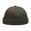 Berretto da motociclista da marinaio unisex Docker Berretto da motociclista da uomo regolabile Casual senza tesa con teschio Cappello da berretto da uomo solido Cappello estivo Gorro Cappelli da donna Y21111