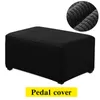 Chair Covers Spandex Sofa Cover Footstool Foot-rest Pedal Stool Bench Cushion Furniture Protector Removable Slipcover Grey S/M/L