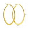 Hoop & Huggie FIREBROS 2021 Trends Korean Fashion Style Stainless Steel Big Earrings For Women Gold Silver Color Unusual Oval Earring