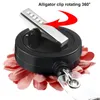 Badge Reel Retractable Pass ID Kort ABS Blomma Nyckel Kedje Reels Anti-Lost Clip Office School Supplies RRA10798