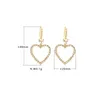 Hoop Huggie Whole Jewelry Catalogue Both Two Heart Zircon Gold Tone Pave Earring For Lady 4cm9252296