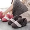 Slippers Winter Women Closed Warm Lining Cozy Home Indoor Short Plush Floor Shoes Couple Adult Mute Hairy Slides