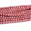 Fråneemake naturlig äkta röd rosa thulit runt lös ädelsten halsband armband örhängen kvinnors pärlor för smycken making06893