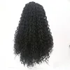 Горячая мода натуральные мягкие черные вьющиеся волнистые длинные дешевые парики с детскими волосами термостойкие парики синтетические кружева для чернокожих женщин